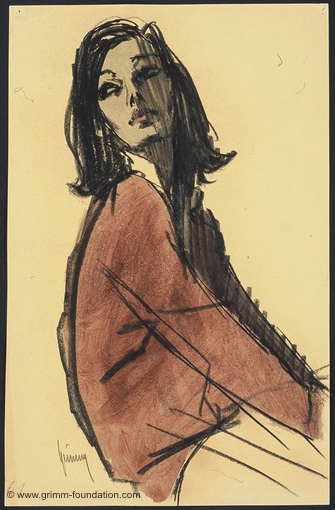 Gerd Grimm, M&auml;dchen mit braunem Pulli 1961